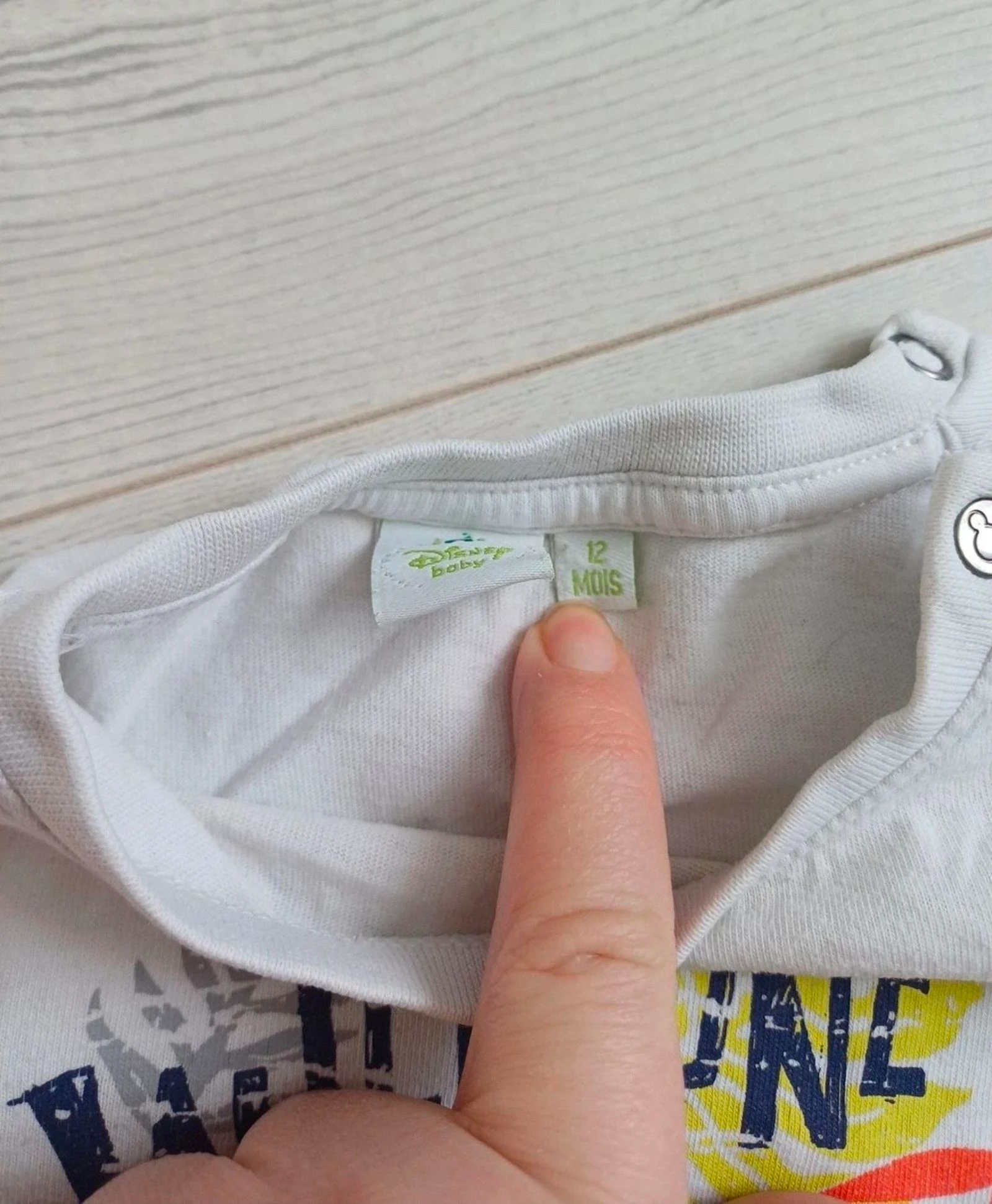 Camiseta branca Mickey 12 meses – photo 2